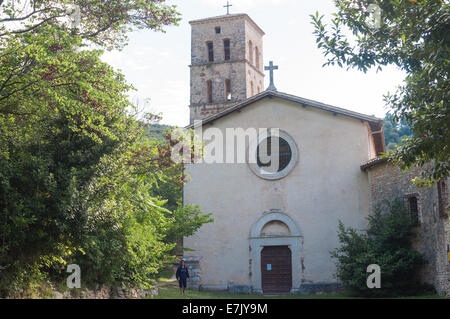 Blick auf die Abtei San Pietro im Tal Stockfoto