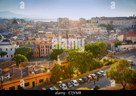 Aerial Panoramablick auf Cagliari Sardinien, Italien Stockfoto