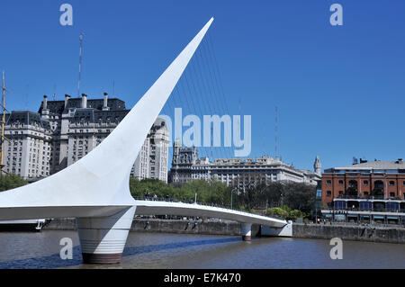 Puente De La Mujer Puerto Madero Brücke Buenos Aires Argentinien Stockfoto