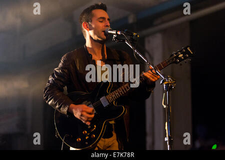 Bud Spencer Blues Explosion führt live auf der Bühne des "Star 2014 Free Festival", bei Moncalieri, Turin. © Andrea Kätzchen/Pacific Press/Alamy Live-Nachrichten Stockfoto