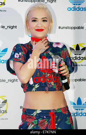 Rita Ora, 19. September 2014: Britische Sängerin, Songwriterin und Schauspielerin Rita Ora nimmt an dem "Adidas Originals by Rita Ora" Start am 19. September 2014 in Tokio, Japan. Bildnachweis: Rodrigo Reyes Marin/AFLO/Alamy Live-Nachrichten Stockfoto