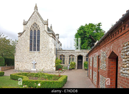Die römisch-katholische Pantoffel-Kapelle der Heiligen Katharina von Alexandria bei Houghton St Giles, Norfolk, England, Vereinigtes Königreich. Stockfoto