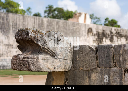 Plattform der Adler und Jaguare, Chichen Itza, Mexiko Stockfoto