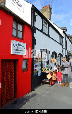 Das kleinste Haus in Großbritannien, Conwy Hafen, Conwy, Conwy County Borough, Wales, Vereinigtes Königreich Stockfoto