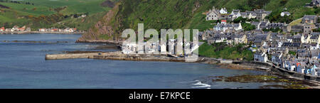 18. Jahrhundert Fischerei Dorf von Gardenstown in Aberdeenshire, Schottland, Vereinigtes Königreich Stockfoto