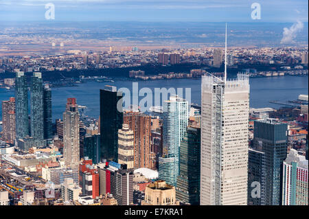 UNS, New York City. Blick von der Aussichtsplattform des Empire State Building. Stockfoto