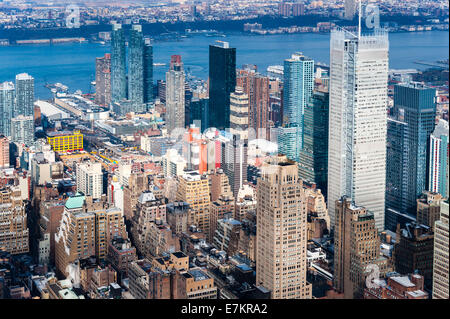 UNS, New York City. Blick von der Aussichtsplattform des Empire State Building. Stockfoto