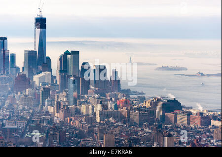 UNS, New York City. Blick von der Aussichtsplattform des Empire State Building. Stockfoto