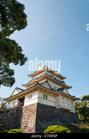 Odawara Castle ist eine Hirayama-Stil japanische Burg in Odawara, Japan. Stockfoto