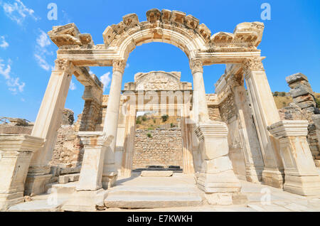 Wunderbare Hadrian-Tempel. In der antiken Stadt Ephesus, Türkei. Stockfoto