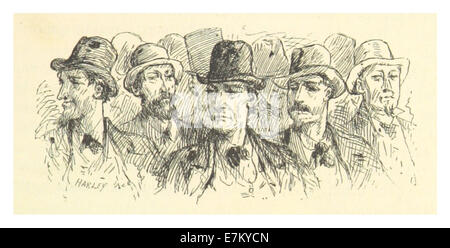 Eine Illustration von Mark Twain aus dem Jahr 1883, in der die Alligatorpiloten auf dem Mississippi-Fluss dargestellt werden und die einzigartige Rolle dieser Führer bei der Flussschifffahrt im 19. Jahrhundert eingefangen werden. Stockfoto