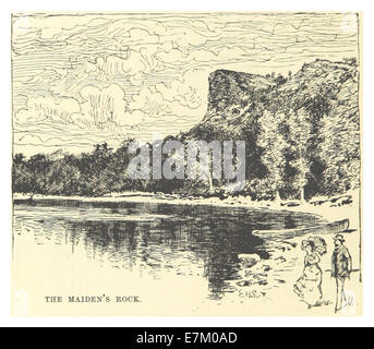 Eine Illustration von Mark Twain aus dem Jahr 1883, die St. Paul darstellt und die Architektur und die frühe Entwicklung der Stadt während des späten 19. Jahrhunderts im amerikanischen Mittleren Westen feststellt. Stockfoto