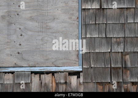 Sperrholz und Abstellgleis Stockfoto