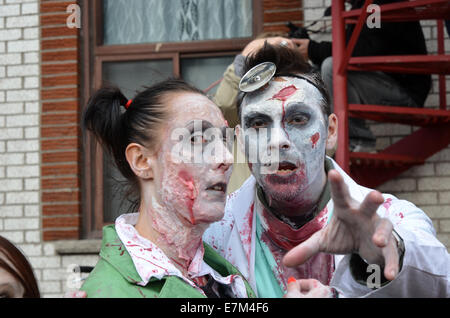 MONTREAL, QC/CANADA - 22. Oktober - Zombies im 2011 Montreal Zombie Walk - 2011/10/22 Stockfoto