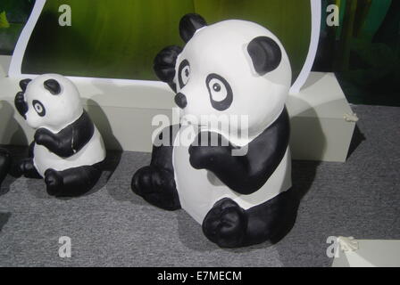 Panda-Statue, bezaubernd aussehen Stockfoto