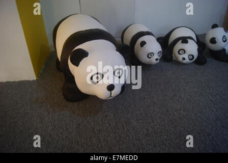 Panda-Statue, bezaubernd aussehen Stockfoto