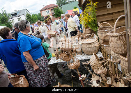 Markt und Messe beliebt bei Punskas, Suwalskie Region, Litauer, Polen Stockfoto