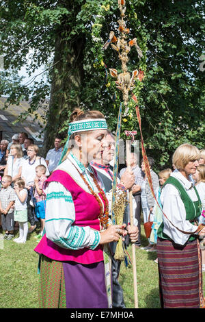 Litauer feiern religiöses fest, Punskas, Suwalskie Region, Polen Stockfoto