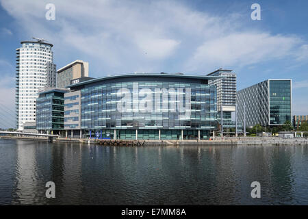 Media City Gebäude in Salford bei Manchester Stockfoto
