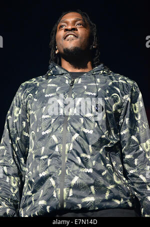 Pusha T führt als Opening Act für 2 Chainz at The Fillmore Miami Beach als Bestandteil der 2 gut zu T.R.U. tour Featuring: Pusha T Where: Miami Beach, Florida, USA bei: 18. März 2014 Stockfoto