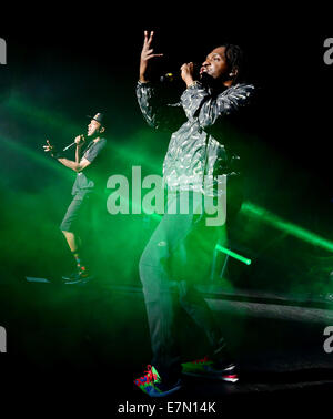 Pusha T führt als Opening Act für 2 Chainz at The Fillmore Miami Beach als Bestandteil der 2 gut zu T.R.U. tour Featuring: Pusha T Where: Miami Beach, Florida, USA bei: 18. März 2014 Stockfoto