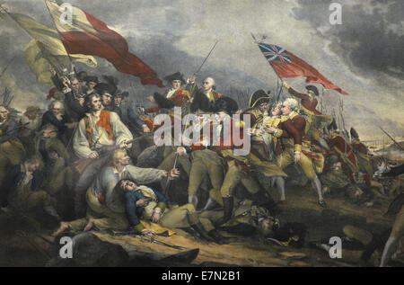 Schlacht von Bunker Hill, USA revolutionären Krieg, 1775 Stockfoto