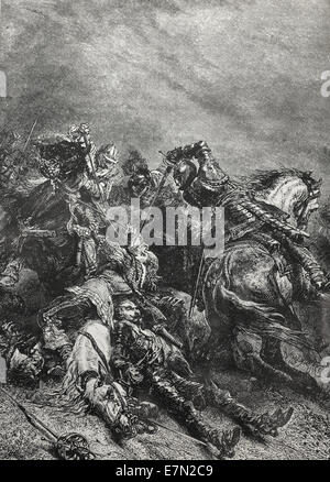 Tod von Gustav Adolf bei Lutzen 6. November 1632 Stockfoto