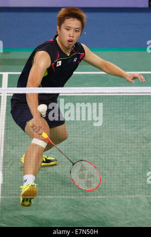 Incheon, Südkorea. 21. Sep, 2014. Kenichi Tago (JPN) Badminton: Herren Team Runde 2 am Gyeyang Gymnasium während der 2014 Incheon asiatische Spiele in Incheon, Südkorea. © AFLO SPORT/Alamy Live-Nachrichten Stockfoto