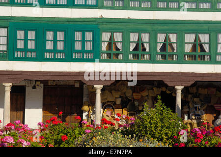 Almagro, Main square, Plaza Mayor, Ciudad Real Provinz, Route des Don Quijote, Castilla La Mancha, Spanien, Europa Stockfoto