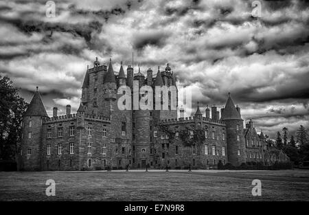 Glamis Castle, Angus, Schottland.  Heimat der Graf und Gräfin von Strathmore und Kinghorne. Stockfoto