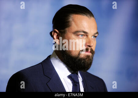 New York City. 20. Sep, 2014. Leonardo DiCaprio besucht eine Veranstaltung für UN Messenger Of Peace bei den Vereinten Nationen in New York City am 20. September 2014 ernannt. Bildnachweis: Dpa/Alamy Live-Nachrichten Stockfoto