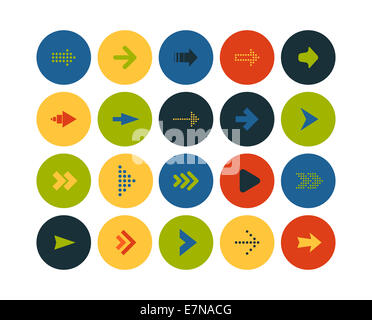 Flache Symbole set 28 Stockfoto