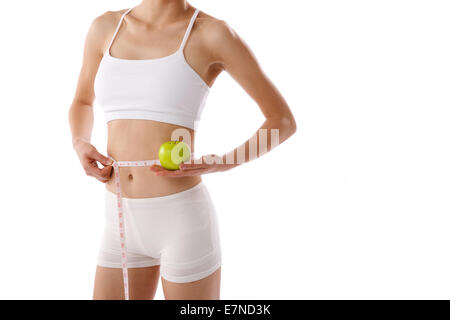 Junge Frau Mess Taille Stockfoto