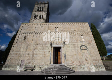 Duomo di San Cristoforo, Barga, Toskana, Sightseeing, Ort von Interesse, Anbetung, mittelalterliche Stadt, Urlaub, Roman Stockfoto