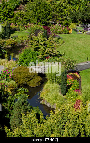 Schönen versunkenen Gärten im Queen Elizabeth Park in Vancouver, BC, Kanada. Stockfoto