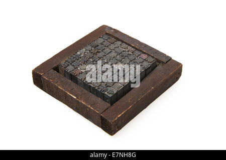 Movable Type print Stockfoto