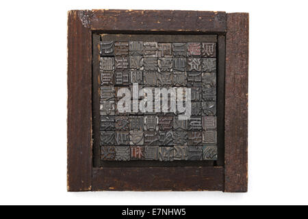 Movable Type print Stockfoto