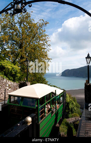 Eigen Eisenbahnverbindung Lynton Lynmouth in Nord-Devon Stockfoto