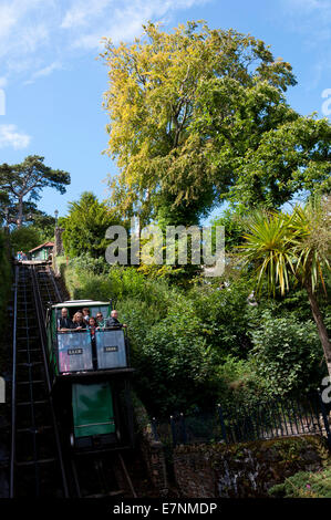 Eigen Eisenbahnverbindung Lynton Lynmouth in Nord-Devon Stockfoto