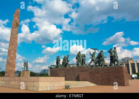 Denkmal der heldenhaften Verteidiger Leningrads (1970), Ploshchad Popedy, Victory Square, Moskovsky District, Sankt Petersburg, Ru Stockfoto