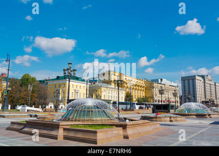 Ploshachad Manezh, Manege-Platz, direkt neben der Kreml, Moskau, Russland, Europa Stockfoto