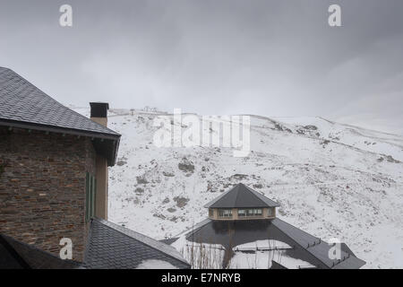 Skigebiet Sierra Nevada Spanien Stockfoto