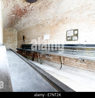 Andere Reihen Waschräume, Waschgelegenheiten Fort Nelson Stockfoto