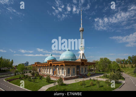 Taschkent, Stadt, Taschkent, TV, Fernsehen, Usbekistan, Zentralasien, Asien, Architektur, blau, Kommunikation, Kuppeln, Sternwarte, Stockfoto