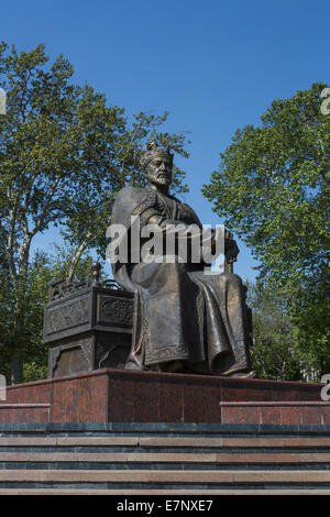 Amir Timur, Samarkand, Stadt, Usbekistan, Zentralasien, Asien, Architektur, berühmte, Geschichte, Denkmal, Seidenstraße, Statue, Tamerla Stockfoto