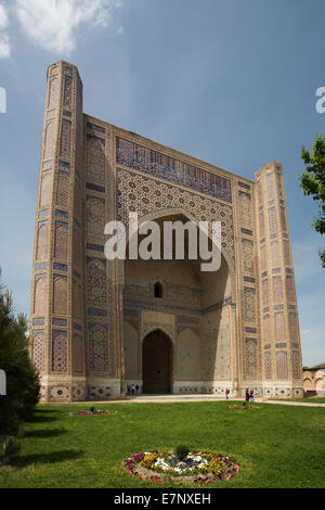 Welterbe, Bibi Khanum, Samarkand, Stadt, Usbekistan, Zentralasien, Asien, Seide Roa, Moschee, Geschichte, Architektur, bunt Stockfoto