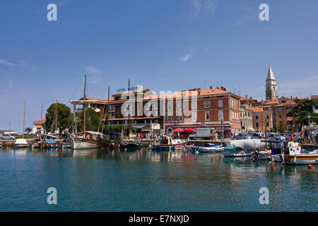 Adria, Adria, alte Städte, Old Town, Anker, Balkan, Boote, Europa, Izola, Marina, Portoroz Istrien, Schiffe, Segelboote, sa Stockfoto