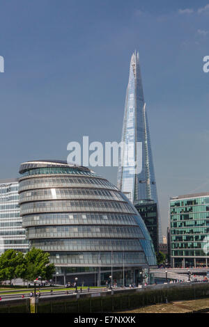 Gebäude, Stadt, Rathaus, London, England, Shard, UK, Architektur, neue, Tourismus, Turm, Reise, More London Stockfoto