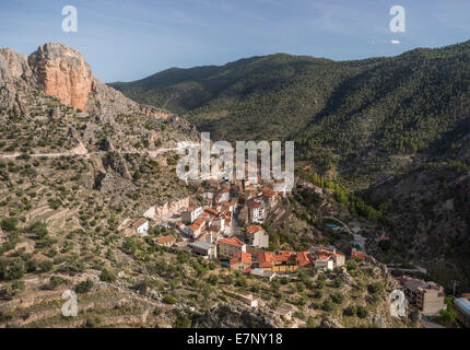 Albacete, Ayna, Kastilien, Provinz, Region, Spanien, Europa, Schlucht, La Mancha, Landschaft, panorama Stockfoto