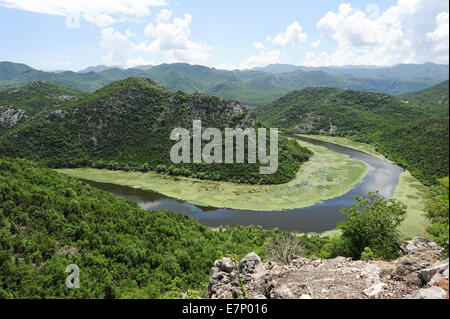 Balkan, Landschaft, Landschaft, Land, Europa, grüne, idyllische, Jezero, See, Landschaft, Montenegro, Berg, Berge, National Stockfoto